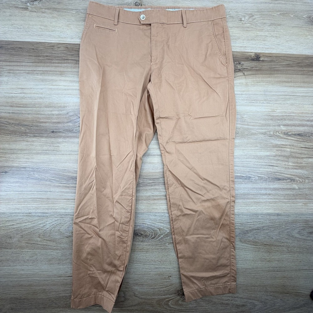 BRAX Pants Mens 36x28 Brown‎ Tan Ultralight Chino Stretch Lightweight Casual